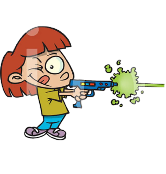 孩子射击卡通