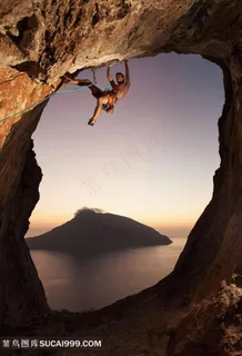 别有洞天的攀岩风景