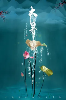 传统节日大暑海报