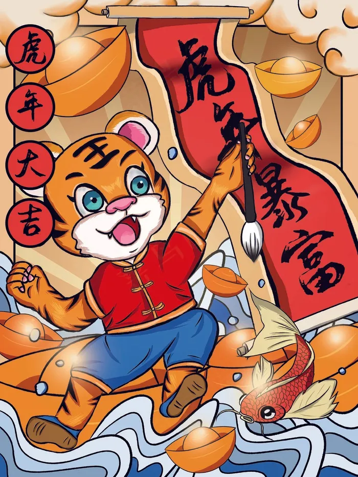 虎年 虎年新年图片(undefinedxundefined)psd模版下载
