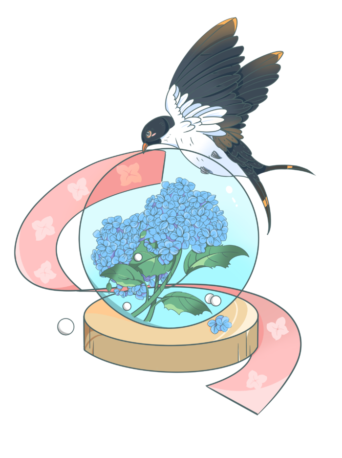 清明元素卡通春天清明节晚春绿色