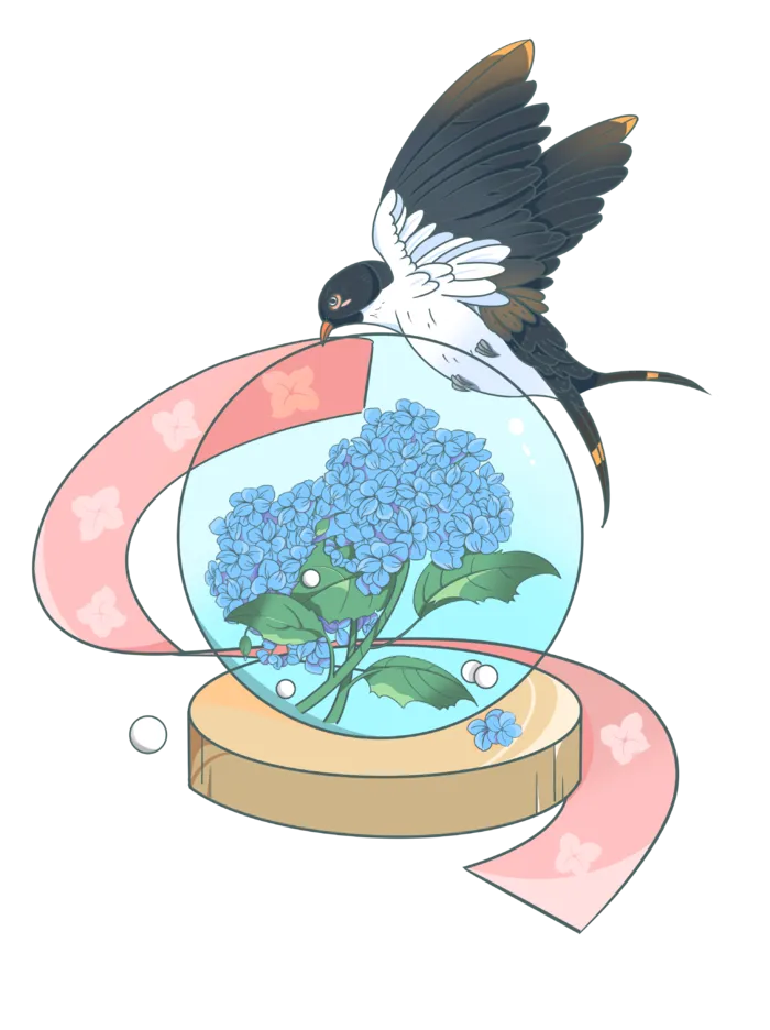 清明元素卡通春天清明节晚春绿色