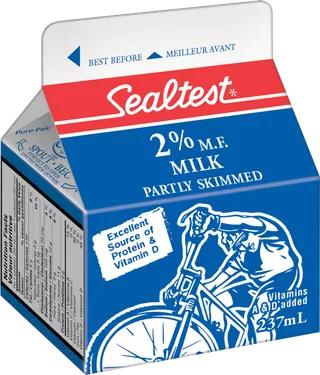 蓝色牛奶盒素材