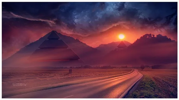 沙漠日出风景图片 沙漠日出风景图片