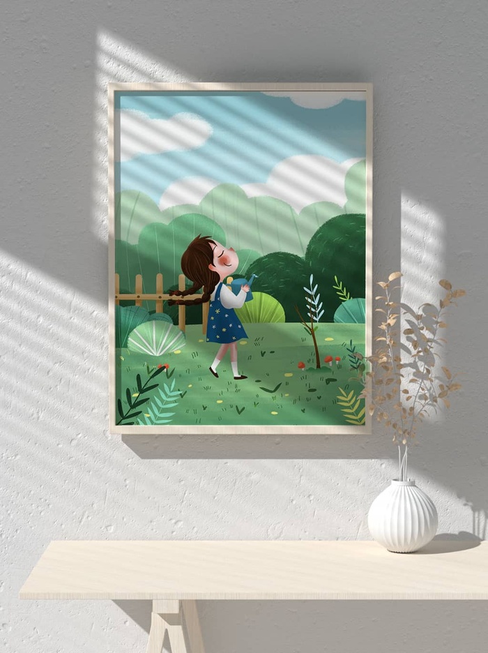 绿色创意公益植树节卡通312保护环境宣传插画