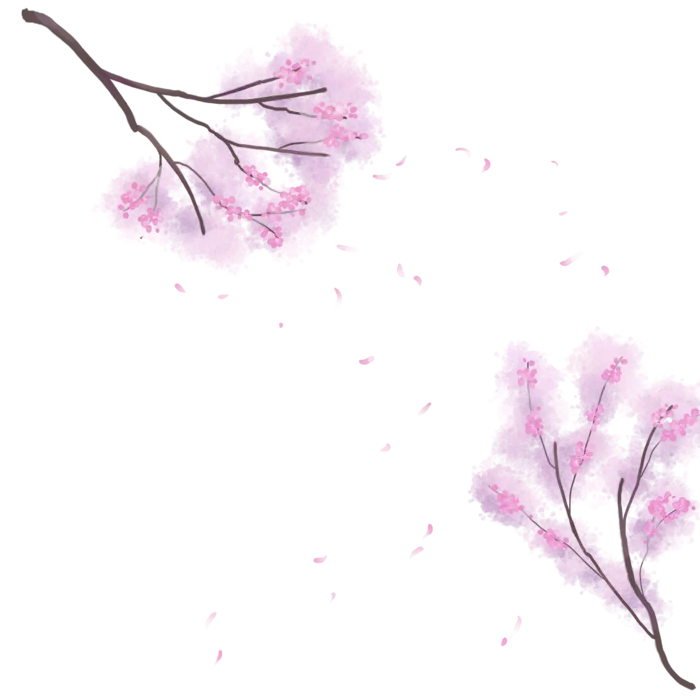 春天浪漫粉红色樱花手绘樱花梅花桃花花朵图片PNG免扣素材