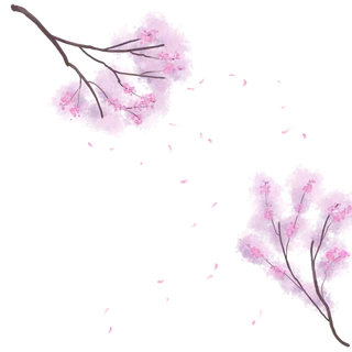 春天浪漫粉红色樱花手绘樱花梅花桃花花朵图片PNG免扣素材