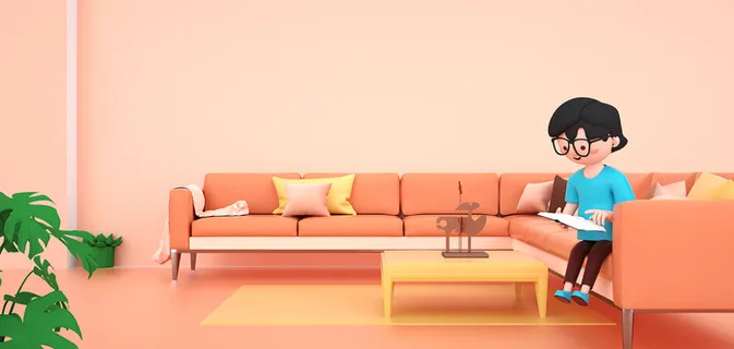 c4d卡通人物学习场景