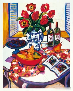 唯美花卉青花瓷花瓶高清油画 唯美花卉青花瓷花瓶高清油画
