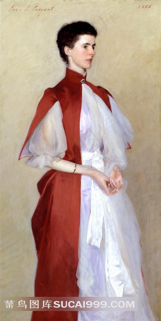英国泰特美术馆珍藏女性肖像画图片穿长裙的女人