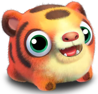 可爱小老虎圆形素材