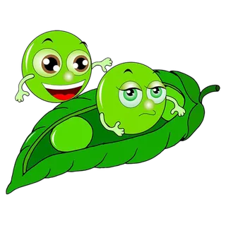 简笔卡通豌豆