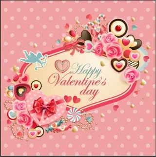 2.14情人节红心玫瑰背景