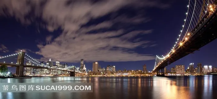 纽约城市夜景景观