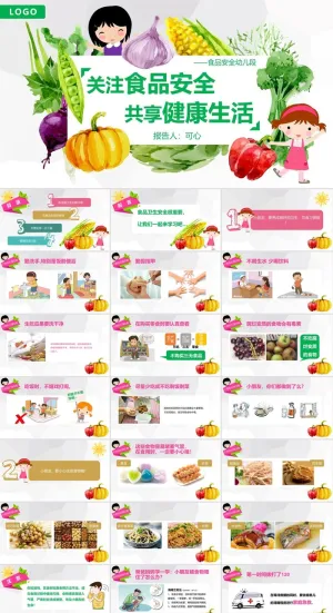 食品安全健康PPT模板ppt模版预览图