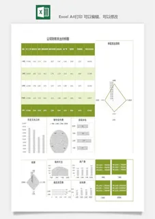 财务日报表指标收支出营收分析表excel表格模板素材