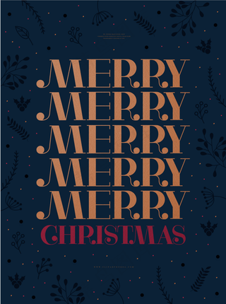 简约深色圣诞节海报