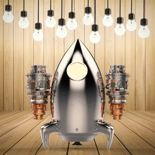 发色升空的火箭素材图片