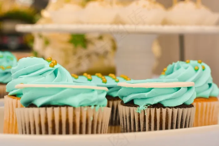 抹茶味小糕点图片