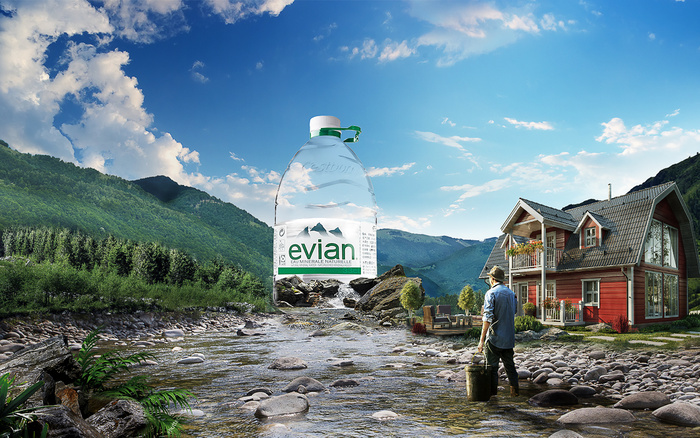山谷中的矿泉水