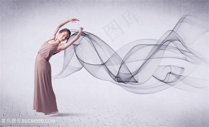 动感曲线舞姿美女高清图片