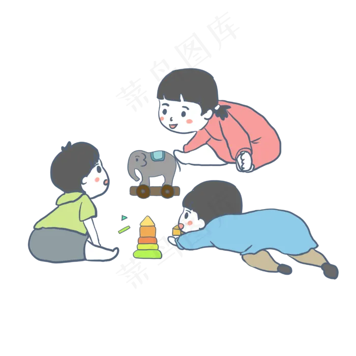 儿童节小孩玩耍