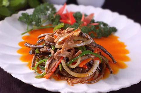 XCXC0315茶树菇爆鸭丝 XCXC0315茶树菇爆鸭丝