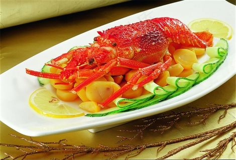 国菜冻龙虾美食素材中华美食