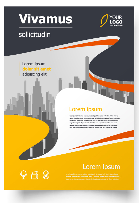 包装宣传册设计模板传单页抽象商务宣传册A4模板创意封面趋势宣传