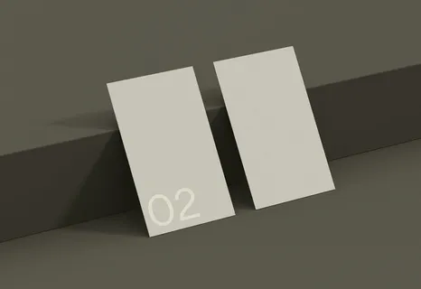 立体黑白侧面名片样机VI样机