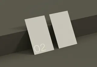 立体黑白侧面名片样机VI样机