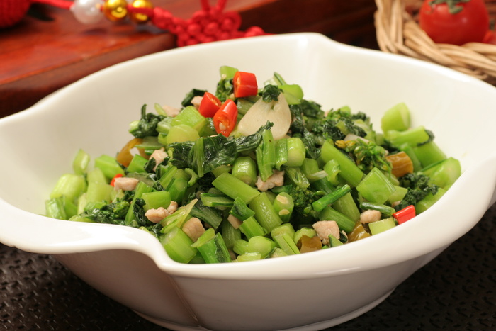 青菜肉碎煲 (2)