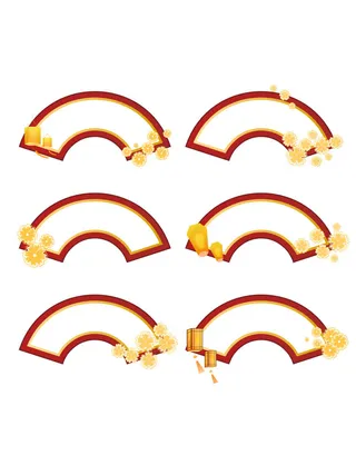 中国风古风国潮纹理图案装饰边框标题框文本框横幅模板