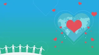 红色公益爱心慈善活动宣传海报展板背景图片PSD分层设计素材模板