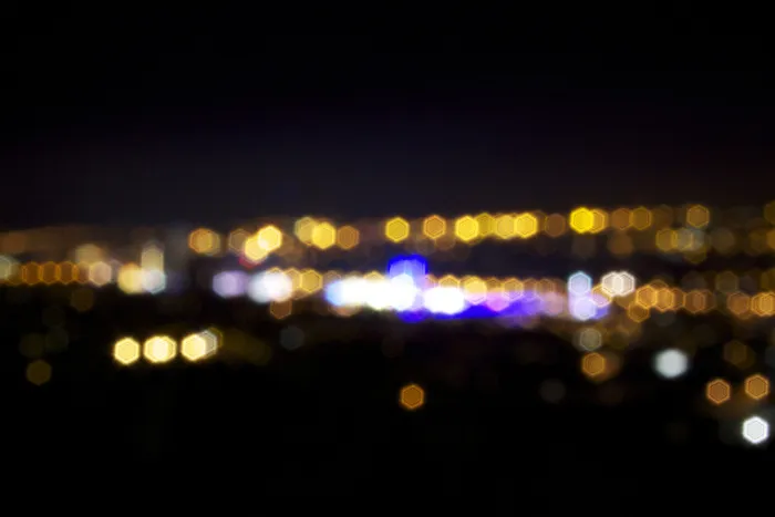 城市灯光散景光斑叠加合成背景素材