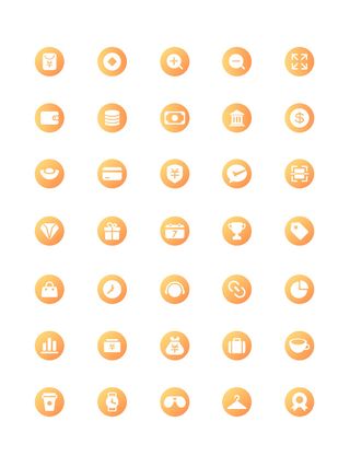 彩色icon手机线性小图标UI素材AI矢量图psd设计源文件app菜单分类