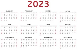 2023 年日历 PNG免抠