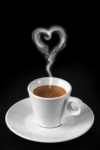 一只白色的咖啡杯