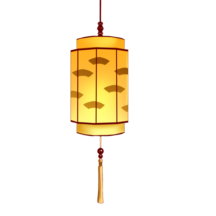 卡通手绘灯笼中秋节元宵节花灯新年海报元素PNG免扣PS素材