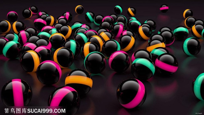 3D科技发光圆球炫酷PPT素材背景
