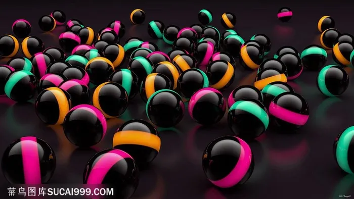 3D科技发光圆球炫酷PPT素材背景