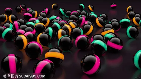 3D科技发光圆球炫酷PPT素材背景
