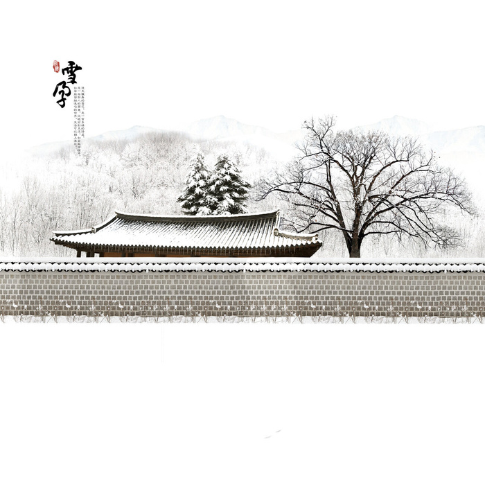 水墨山水玄关背景