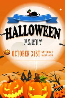 万圣节南瓜橙色背景