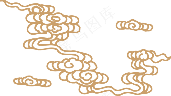 中式传统祥云中国风古典水纹吉祥图案免抠