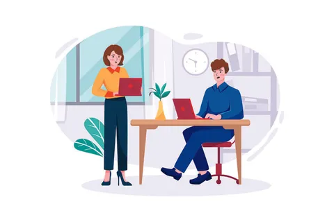 扁平化人物场景办公互联网等距ai矢量设计网页海报UI素材插画