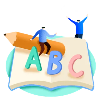 开学季英语书_元素元素 插画