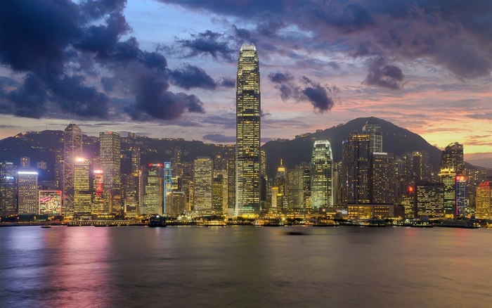 香港城市风景城市夜景摄影图