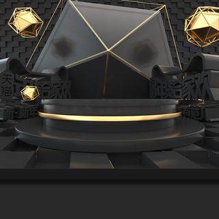 立体C4D场景电商首页主图直通车促销banner海报背景PSD素材