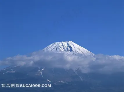 富士山雪景摄影素材